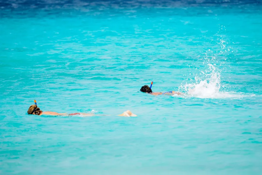 Clear turquoise Gulf water over a shallow reef